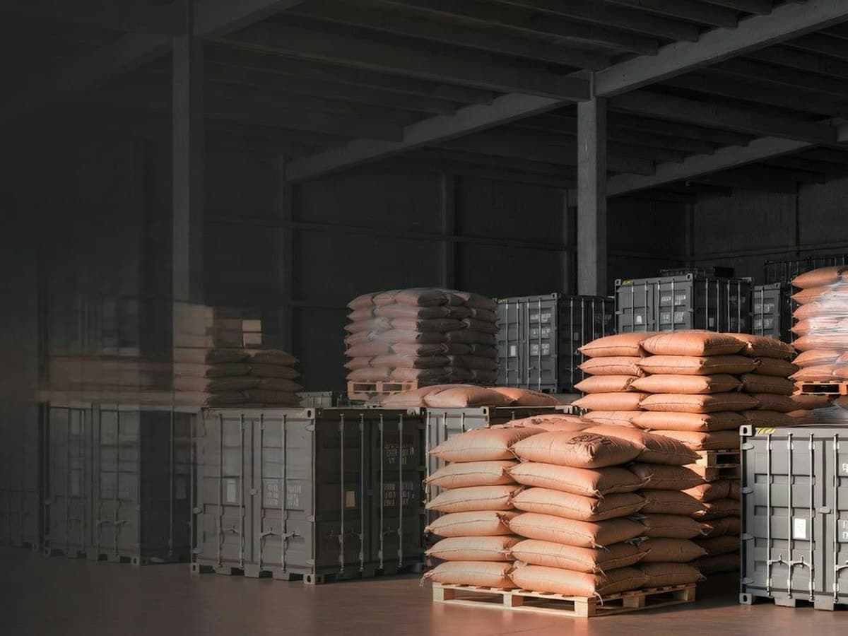 Bagged stock ready for export